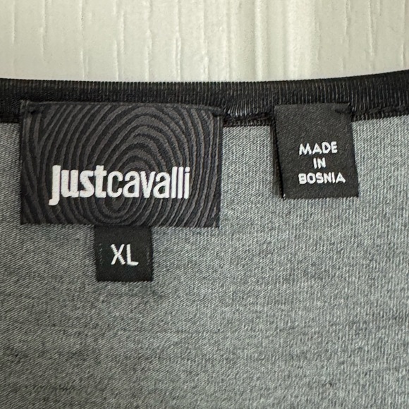 JUST CAVALLI LEOPARD SERPENT SNAKE ROSES PRINT SHEATH DRESS SZ XL - Picture 6 of 9